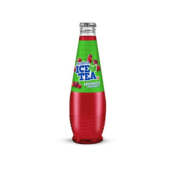 STUDENA+ LEDENI ČAJ Brusnica 0,25 L - vračljiva steklenica